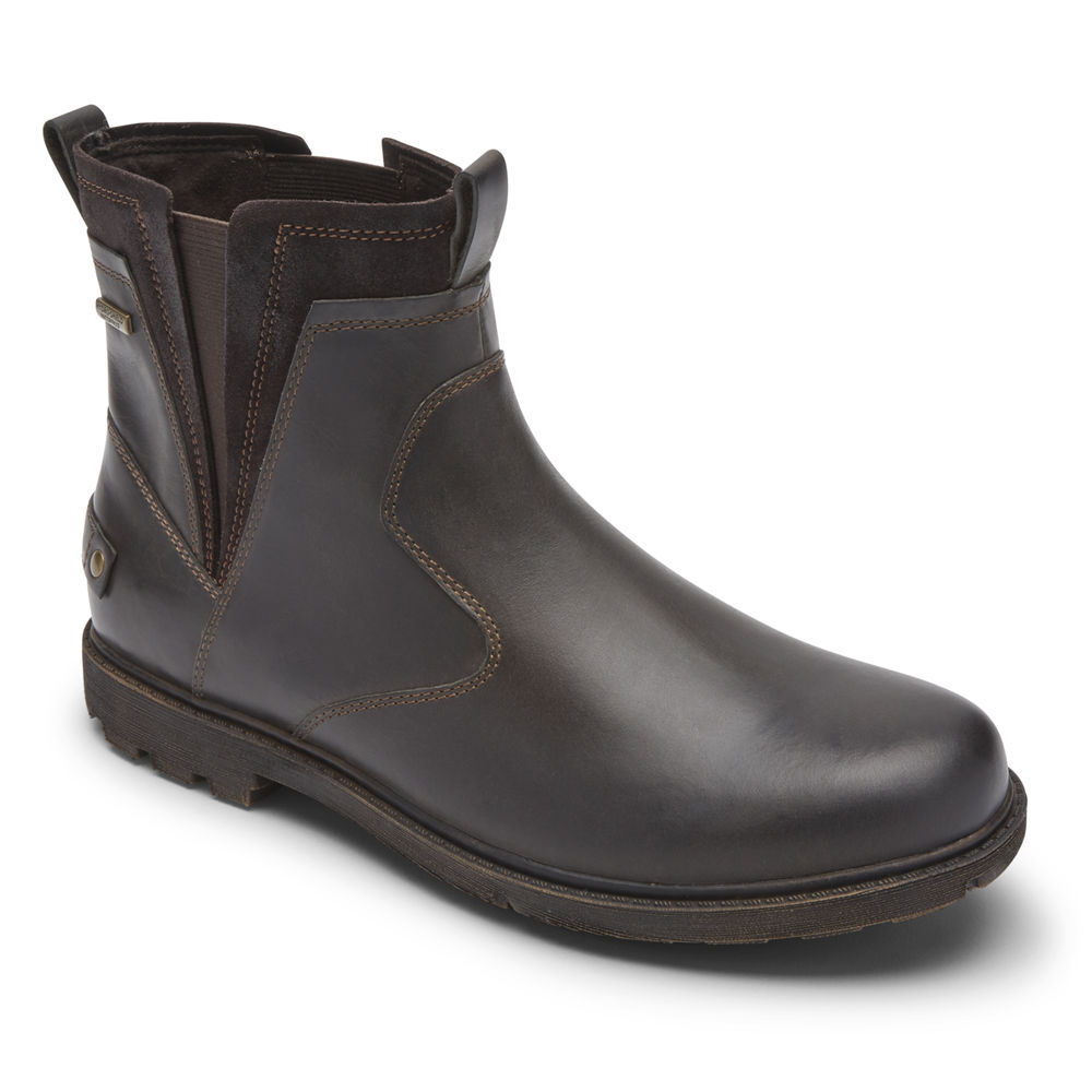 Rockport Mens Storm Surge Waterproof Chelsea - Boots Dark Brown - NYP417830